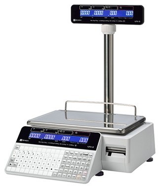 Label Printing Scale - Fluorescent Numeric Display - Pole