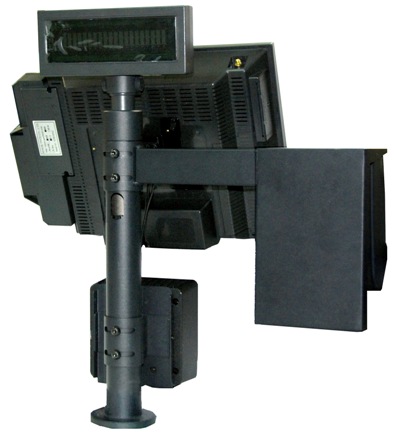 Monitor MAX Mount - rear - with customer side 2 line display