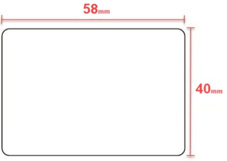 Thermal Scale Labels 58 x 40mm Blank
