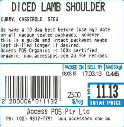 Thermal Scale Labels 58 x 60mm - Pre-Printed