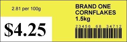 Thermal Shelf Tag Labels 70 x 25mm - for Access POS Software