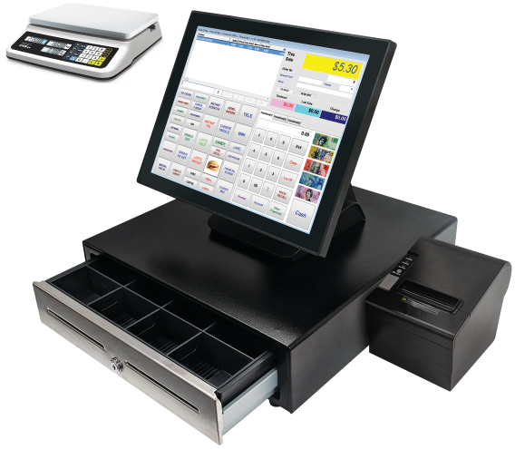 Retail POS System - Package E (Fruit & Veg / Convenience & Grocery Store - with Scale)