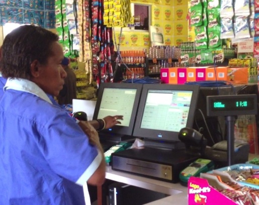 Convenience Store POS front counter Port Moresby Papua New Guinea